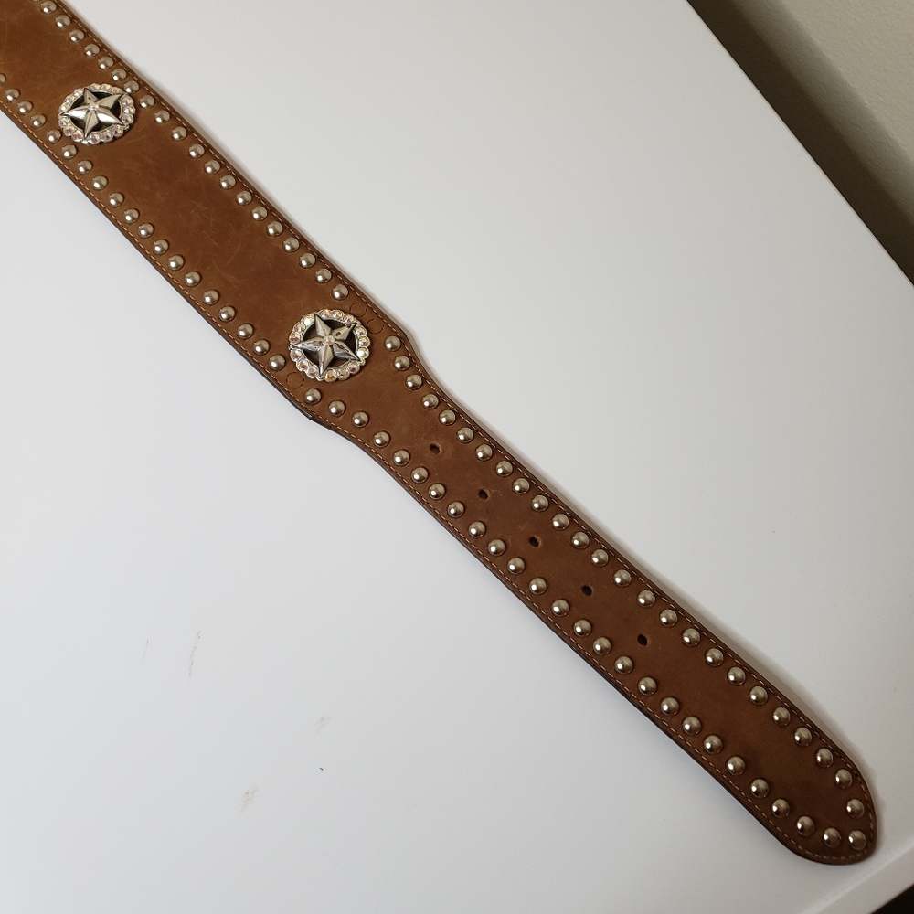 Tony Lama Texas Star Leather Belt size 38 - Picture 12 of 16